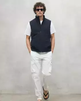 Мужской жилет с застежкой-молнией и внутренним карманом Ecoalf, тёмно-синий