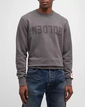 Мужской золотой свитшот Golden Goose, цвет Anthracite