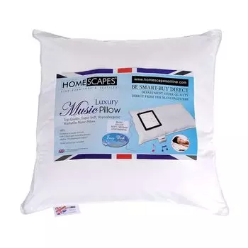 Музыкальная подушка HOMESCAPES из супермикрофибры со съемным динамиком, 65 x 65 см