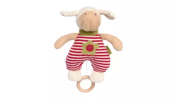 Музыкальная шкатулка овца, зеленая