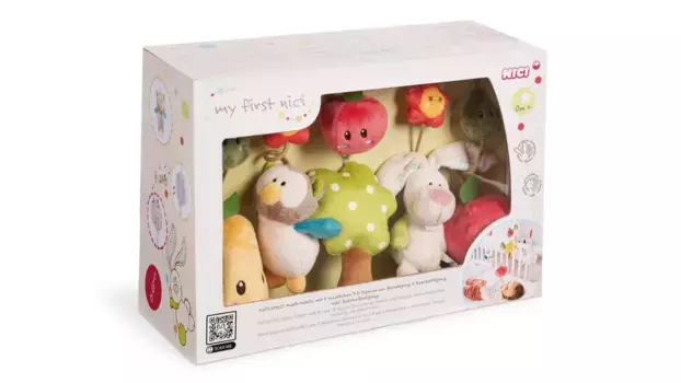 Музыкальный мобильный кролик и сова Nici в подарочной упаковке