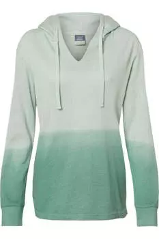 MV Sport Женская толстовка с капюшоном из французского терри с эффектом омбре, цвет greenstone/ jungle green