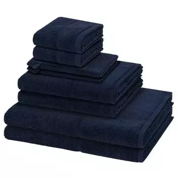 Mve для фроттаны Упаковка из 8 жемчужин 2 х мытья 2 х гостя 2 х душа 2 х полотенца в наборе Современное сочетание набивной и скрученной махры, высокая пушистость и нежный массажный эффект, впитывающие и быстросохнущие Mve for Frottana, синий