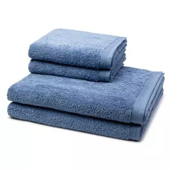 Mve Superwuschel 2 х стиральная, 2 х гостевая, 2 х душевая, 2 х полотенца в комплекте Очень мягкое полотенце из 100% высококачественного хлопка, с вышитым логотипом бренда. MOVE, синий