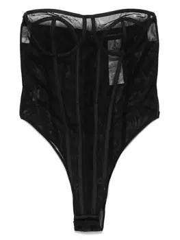 Mvp Wardrobe прозрачный боди, черный