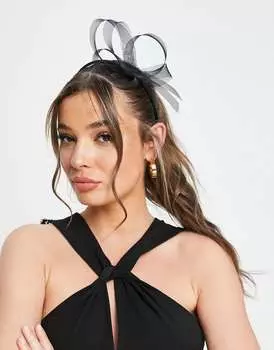 My Accessories Черная повязка на голову London fascinator