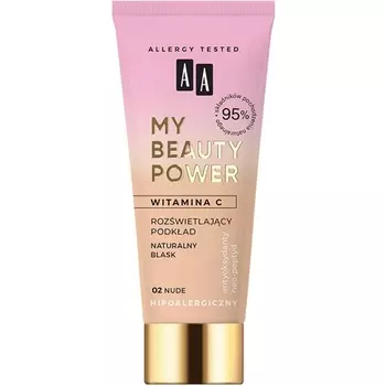My Beauty Power Светящийся праймер № 02 телесного цвета, 30 мл, Aa