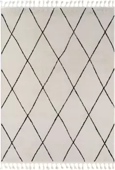 Myflair Furniture & Accessories ворсистый ковер "Moroccan Diamond" Myflair Mbel & Accessoires 100х200 см, белый/черный