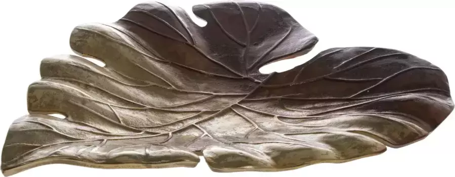Myflair Мебель и аксессуары Декоративная миска "Монстера, коричневый", чаша в форме листа, металл, для гостиной Myflair Mbel & Accessoires 35х6х40 см, коричневый