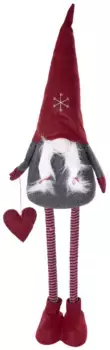 Myflair Мебель и аксессуары Гном "Рождественский гномик с выдвижными ножками", декоративная фигурка, рождественское украшение, макс. высота 125 см Myflair Mbel & Accessoires 16х125х32 см, красный/серый/белый
