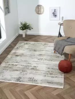 Myflair Мебель и аксессуары Ковер "Esme 1", прямоугольный, с коротким ворсом, винтажный вид, особенно мягкий благодаря микроволокну Myflair Mbel & Accessoires 160х230 см, светло-серый/кремовый