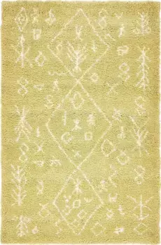 Myflair Мебель и аксессуары Ковер с глубоким ворсом "Temara Shag" Myflair Mbel & Accessoires 122х183 см, желтый/слоновая кость