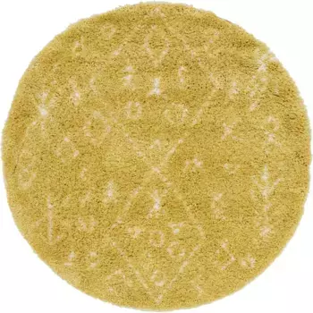 Myflair Мебель и аксессуары Ковер с глубоким ворсом "Temara Shag" Myflair Mbel & Accessoires 152 см, желтый/слоновая кость