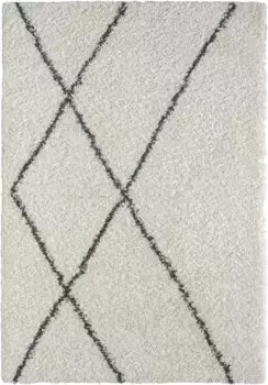 Myflair Мебель и аксессуары Мохнатый ковер "My Shaggy Diamond" Myflair Mbel & Accessoires 120х180 см, кремовый/темно-серый