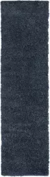 Myflair Мебель и аксессуары Runner "My Shaggy", прямоугольный, лохматый, однотонный, слегка блестящий, микрофибра, очень пушистый Myflair Mbel & Accessoires 80х300 см, темно-синий