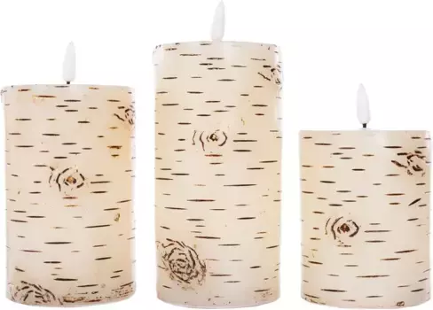 Myflair Мебель и аксессуары Светодиодная свеча "Рождественские украшения", под березу, высота ок. 10 см Myflair Mbel & Accessoires 10,00 см, белый