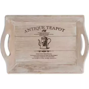 Myflair Поднос для мебели и аксессуаров «Hanno, белый», декоративный поднос с надписью, потертый вид Myflair Mbel & Accessoires