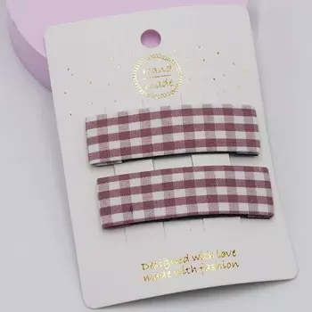 MyHomelife, Заколки для волос в клетку, ручная работа, 2 шт