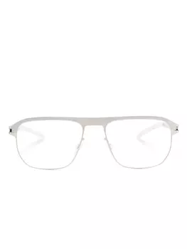 Mykita очки Lorenzo в прямоугольной оправе, серебристый