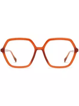 Mykita очки Neela C170 в геометричной оправе, оранжевый