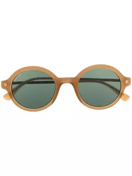 Mykita солнцезащитные очки Esbo в круглой оправе, нейтральный цвет