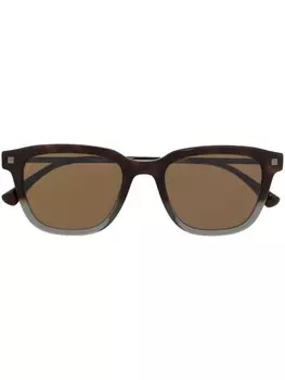 Mykita солнцезащитные очки Holm в квадратной оправе, коричневый