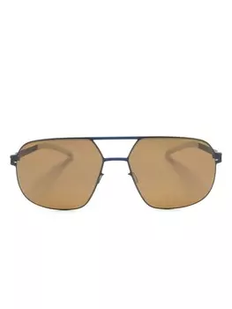 Mykita солнцезащитные очки-пилоты Angus, серый