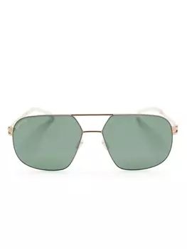 Mykita солнцезащитные очки-пилоты Angus, золотистый