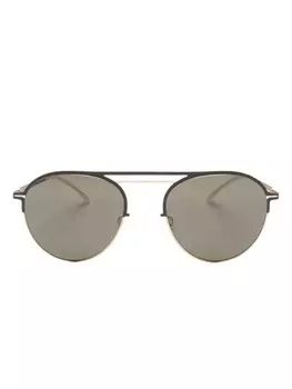Mykita солнцезащитные очки-пилоты Duane, коричневый