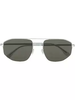 Mykita солнцезащитные очки-пилоты из коллаборации с Maison Margiela, серебристый