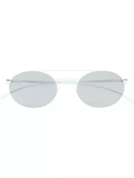 Mykita солнцезащитные очки-пилоты из коллаборации с Maison Margiela, белый