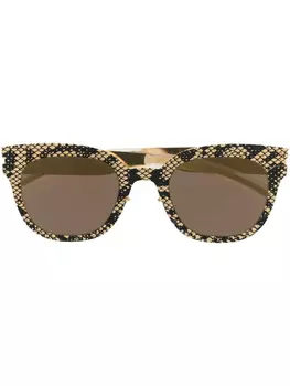 Mykita солнцезащитные очки трапециевидной формы с принтом, золотой