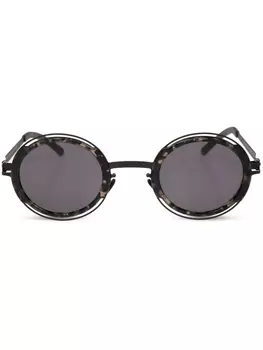 Mykita солнцезащитные очки в круглой оправе Pearl, черный