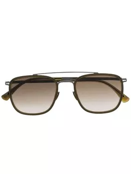 Mykita солнцезащитные очки в квадратной оправе, коричневый