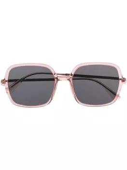 Mykita солнцезащитные очки в квадратной оправе, розовый