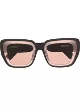 Mykita солнцезащитные очки в массивной оправе, коричневый