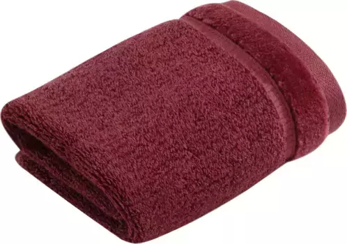 Мыльное полотенце Vossen "Pure", (3 шт.), набор мочалок, хлопок и ВЕГАН, с элегантной велюровой каймой 30х30 см (3 шт.), цвет red rock