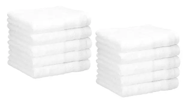 Мыльные полотенца Betz 10 штук 30х30 см ПРЕМИУМ 100% хлопок Цвет: белый и серебристо-серый Betzshop