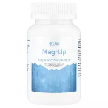 Mylabs, Mag-Up, 200 мг, 100 растительных капсул (100 мг на капсулу)