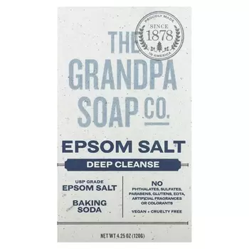 Мыло для лица и тела с солью Эпсома, 4,25 унции (120 г) The Grandpa Soap Co.