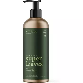 Мыло для рук ATTITUDE Проверено EWG Растительные и минеральные ингредиенты Веганские средства личной гигиены Многоразовая алюминиевая бутылка Бергамот и иланг-иланг 473 мл