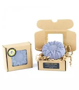 Мыло для рук с пемзой, лаванда с май чангом, натуральное, 100 г, Miodowa Mydlarnia