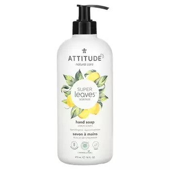 Мыло для рук Super Leaves Science с листьями лимона, 16 жидких унций (473 мл) ATTITUDE