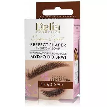Мыло для укладки и ухода за бровями Eyebrow Expert Perfect Shaper Коричневое 10мл, Delia