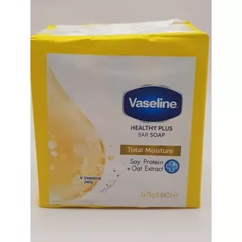 Мыло Healthy Plus, полное увлажнение, 75 г — упаковка из 3 шт Vaseline