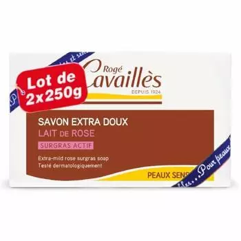 Мыло нежное Roge Cavailles розовое, 2х250 г