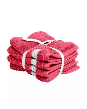 Мыло-полотенце GANT, Organic Premium Towel, 4 шт. в упаковке - 30x30 см, махровый красный