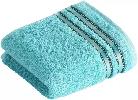 Мыло-полотенце Vossen "Cult Deluxe", (3 шт), мочалки в наборе, с глянцевой каймой, VEGAN 30х30 см (3 шт.), светло-лазурный