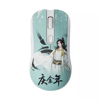 Мышь игровая беспроводная AKKO AG ONE, белый/зеленый