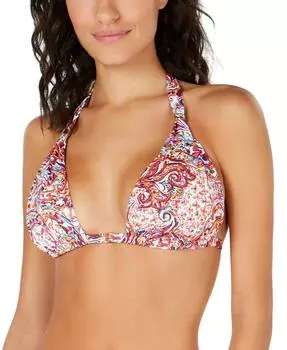 Mystic Paisley Molded Tri бикини-топ сливового цвета Ralph Lauren, цвет plum
